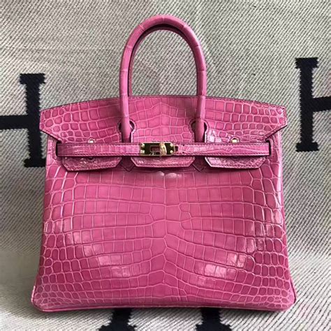 hermes crocodile birkin pink|hermes birkin crocodile price.